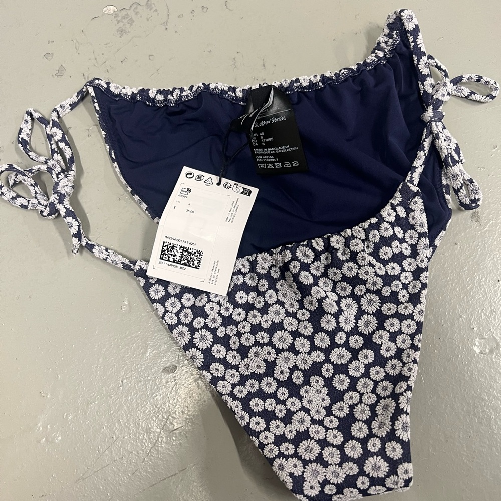 Navy Floral Bikini Bottom
